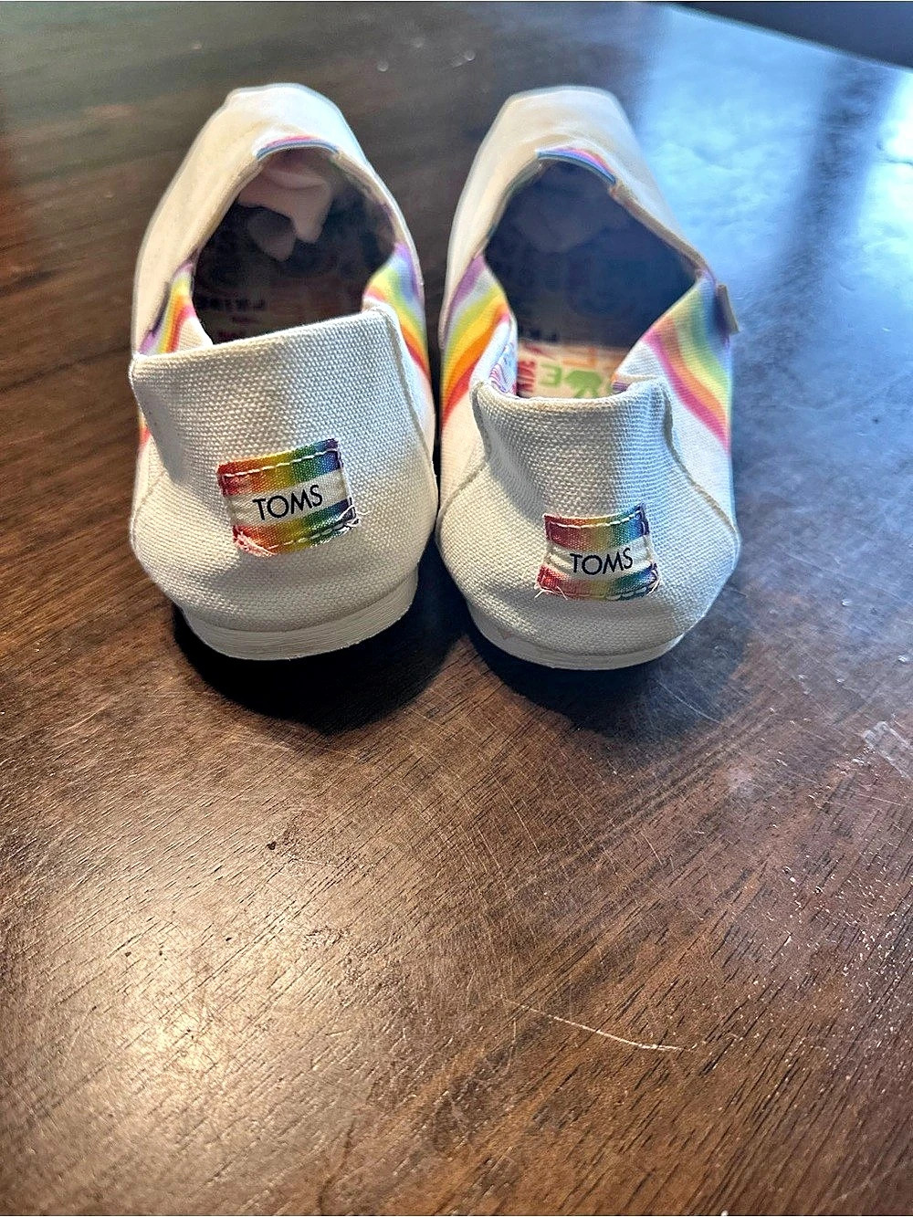 TOMS Pride Rainbow Love Unity Alpargata Slip On Shoes Size 9 - Picture 5 of 11